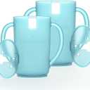 Harrington Baby No Squeeze Pouch Holder 2 Pack - Mess-Free Self-Feeding for Toddlers & Babies, Easy Grip Handles, Squeeze-Proof, Anti-Spill, Lightweight, Fits All Pouches & Juice Boxes