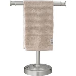 RUMOSE 13 Inch Brushed Nickel Towel Stand Hand Towel Holder Bathroom Kitchen Vanity Countertop T-Shape Towel Rack Free Standing Stainless Steel Towel Bar Towel Ring
