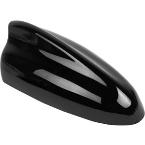 Car Shark Fin Antenna Cover, Vehicle Top Roof Aerial AM FM Signal Base with Adhesive Tape, Automotive Roof Mount Decorative Antenna Cap Replacement, Universal for Sedan Truck SUV (Black)