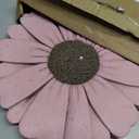 Landoraloria Cement Flower Stepping Stone 10 Daisy Garden Path Stone for Yard & Walkway Handcrafted Non-Slip Outdoor Patio Decor Weather-Resistant Cement Stone (Pink)