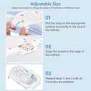 Colorlife Baby Bath Seat Support Net Infant Bathing Seat Support Mat, Adjustable Comfortable Non-Slip Three-Pointed Baby Shower Net Bathtub Sit Up Mesh for Newborn 0-12 Months-White(No Bathtub)