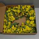 J'FLORU Artificial Spring Wreath 22 Inch Summer Wreaths for Front Door Yellow Daisy Wreath for Indoor Outdoor Home Decor and Easter Celebration