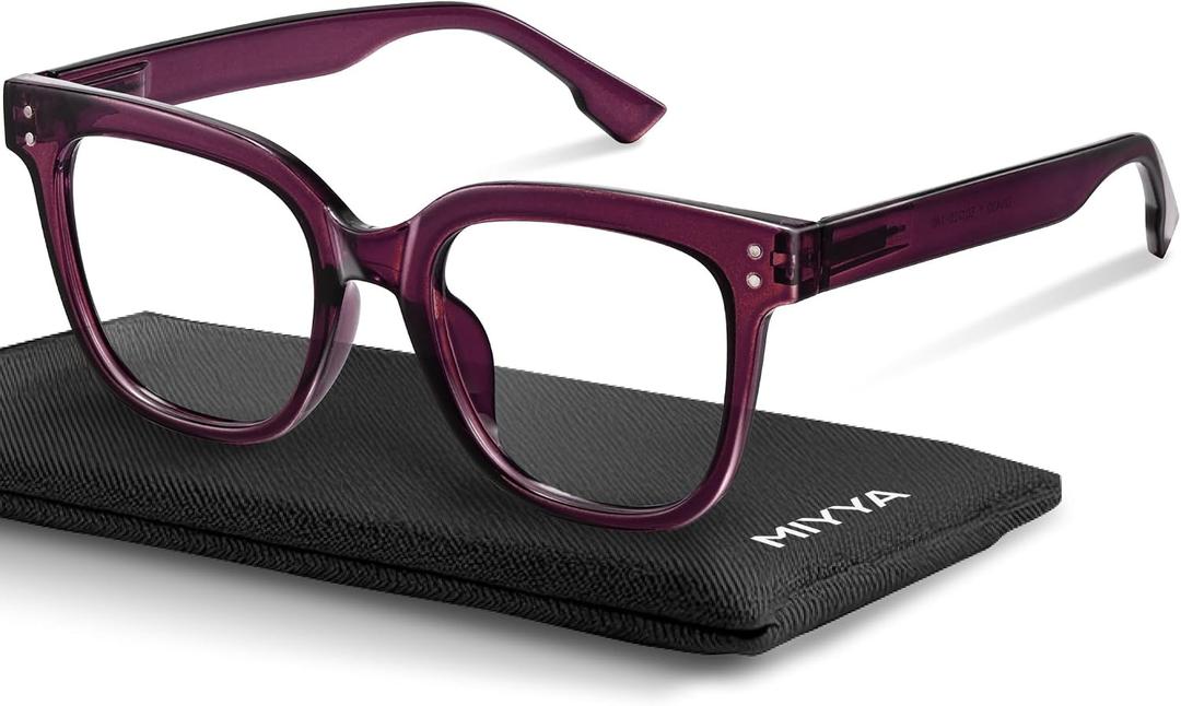 miyya Blue Light Glasses for Women & Men Oversized UV & Blue Light Blocker Chunky Frames, Stylish Eyewear Accessories