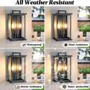 Large Outdoor Sconce Garage Lights Modern Outdoor Wall Light Exterior Wall Lantern Lights for House,Front Porch,2-Light Patio Wall Light Fixture with Thick Glass Shades E12 Waterproof, Pack of 1