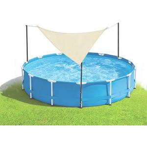 Reinforced Pool Sunshade, Heavy Duty Above Ground Pool Shade with 7.55ft Adjustable Poles, Pool Shade Canopy with UV Block,Fits Oval & Rectangular Above Ground Swimming Pools. (12-20ft)