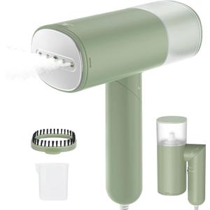 Handheld Steamer for Clothes, 1200W Foldable Travel Steamer, 20 Sec Preheat Garments Wrinkle Remover, 120V Portable Hand Iron with 150ml Water Tank, Clothes Steamer for Home Travel Green