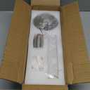 Pendant Lights Kitchen Island, 6500K Modern Kitchen Island Lights Brushed Nickel, 1 Pack Ceiling Lighting Fixtures with Crystal Bubble, Integrated LED Hanging Light for Dining Room Restaurant