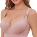 Bras for Women Push Up Bra Back Fat Smoothing Bra Comfort Lightly Padded Underwire Support T-Shirt Bras