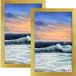 LUCKYLIFE 16x24 Frame in Gold, Gallery Frame for Wall Mounting, 2 Pack