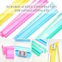 Luwigs Mahjong Racks with Pushers Enhanced Mah Jongg Tile Holders with 3 Dics Set of 7 (Multi-color)