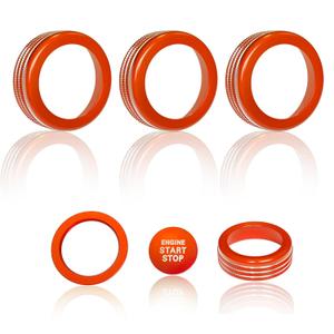 for Toyota Tacoma 2024 2025 14" Screen for Toyota 4Runner 2025 Accessories Interior Engine Start Switch Knob AC Cover Aluminum Alloy Orange
