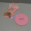 Unicorn 1/2/3/4/5/6/7/8/9th Birthday Number Sign Centerpiece for Girls 11.8 Inch Wooden Table Decoration Unicorn Party Supplies for Kids Anniversary Birthday(Number 3)