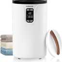 Towel Warmer, 20L Hot Towel Warmers for Bathroom with 24H Timer, Temperature Adjustable, LED Display, Auto Shut Off, Even Heated for Oversized Towels, Bathrobes, Blankets (Black+White)