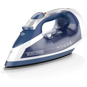 BLACK+DECKER Xpress Steam Cord Reel Iron with Nonstick Soleplate, Blue, ICR16X