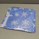 Horaldaily Christmas Tablecloth 7070 Inch Round, White Snow Blue Washable Table Cover for Party Picnic Dinner Decor