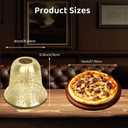 4 Pack Pendant Light Shade, Etched Chrysanthemum Metal Lampshade, 1-5/8" Fitter, 5.12" Height, 6" Diameter, Fits for Lamp Shade Ceiling Fan Light Covers Replacements, Electroplated Bronze Inside Gold