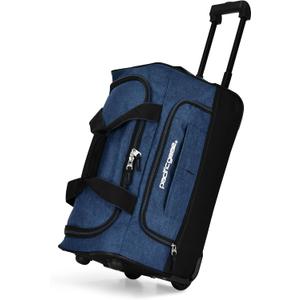 Pacific Gear Duffel Bag with Rolling Wheels, Navy, 21 Inch
