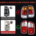 Tail Light Compatible With 2004 2005 2006 Toyota Tundra Rear Light Taillights Pair Left and Right Driver and Passenge Side Replace TO2800153 815600C040 TO2801153 815500C040