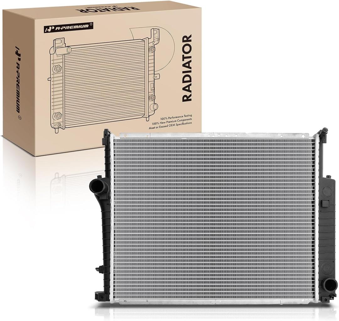 A-Premium Engine Coolant Radiator Assembly Compatible with BMW E36 E46 Series 320i, 323i, 323is, 325i, 325is, 328i, 328is, M3, Z3, 1992-1999, Replace# 17111469179, 17111469908