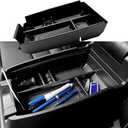 Center Console Organizer Interior Storage Box Fits for Ford Escape 2020 2021 2022 2023 2024 2025 and 2021 2022 2023 2024 2025 Bronco Sport Accessories (Black)