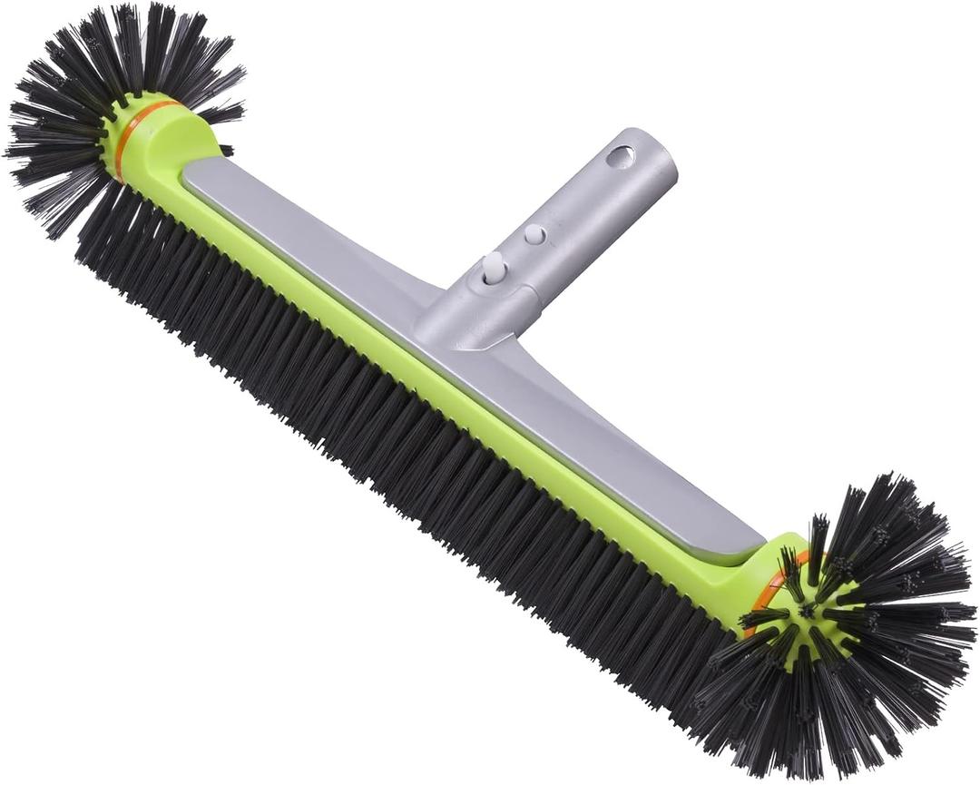 Sepetrel Pool Brush Head for Cleaning Walls,Heavy Duty Inground/Above Ground Swimming Pool Round Scrub Brushes with Premium Strong Bristle & Reinforced Aluminium Back