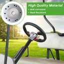 10L0L Golf Cart Steering Wheel Adapter Fits Golf cart EZGO TXT&RXV 5-6 Holes Golf Cart Steering Wheel -Silver