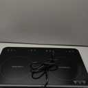 Double Induction Cooktop Burner with Fast Warm-Up Mode, 1800w 2 Burner with 10 Temperature 9 Power Settings, Portable Dual Induction Cooker Cooktop with Child Safety Lock & Time