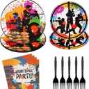 Grencian 96Pcs Paintball Party Supplies Paintball Neon Paper Plates and Napkins Paint Ball Gun Tableware Sets Shooting Splatter Bomb Buster for Kids Boys Holiday Birthday Party Supplies Serves 24