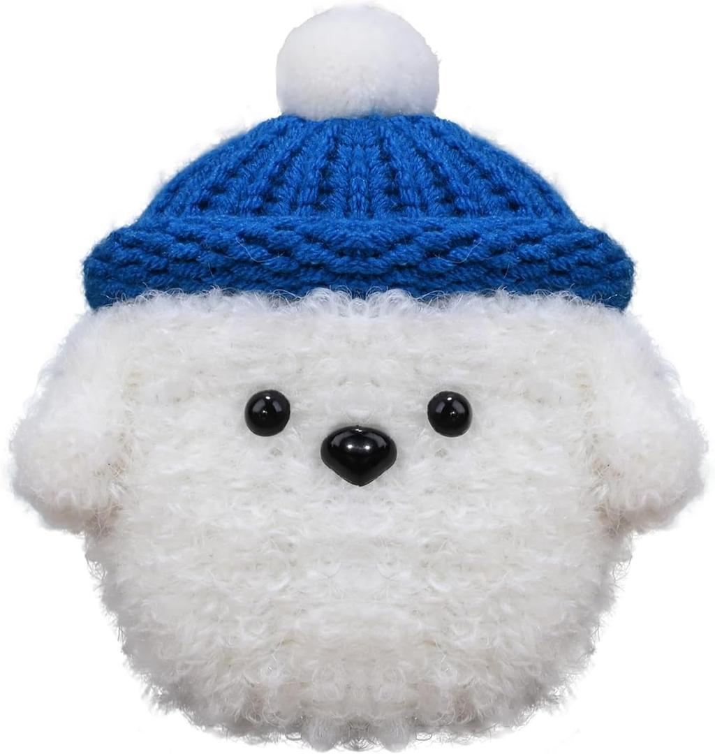 Plush Case Cover Compatible with Bose QuietComfort Earbuds II (2022) / Ultra (2023) Handmade Knitted Cartoon Creative Funny Cute Earbuds Headphone Cases (BG+Dark Blue,for Bose QC II&Ultra2023)