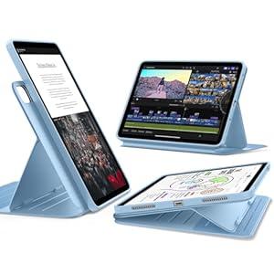 ESR for iPad Air 13 Inch Case M4/ M3/ M2 (2026/ 2025/ 2024), Removable Magnetic Cover, Adjustable Portrait/ Landscape Stand, 9 Standing Angles, Shift Series, Light Blue