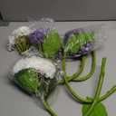 DUYONE 4Pcs 22'' Lifelike Artificial Hydrangea,2 White & 2 Light Purple Large Flowers Artificial Flowers Dry Flowers Outdoor Wedding Christmas Office Family Party Living Room Table Deco