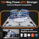 Gritup for Samsung Galaxy-S24-FE Case:Compatible with MagSafe & [HD Screen Protector2],Metal Rotated Kickstand,Military Grade Drop Proof Anti-Fingerprint Protective Case for Samsung S24 FE,Gray