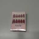 evpct 6 Colors Glossy Press on Nails Short Almond for Women, Glossy Fake Nail with Kits Salon Quality Reusable Stick on Nails In 15 Sizes 180Pcs Full Cover False Nail Soft Gel Set Kit for Gift, Set01