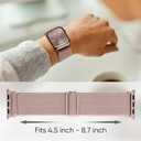 8 Pack Stretchy Solo Loop Band Compatible with Apple Watch Bands for Women Men 40mm 38mm 41mm 42mm 44mm 45mm 46mm 49mm, Nylon Braided Strap for iWatch Series 11 10 9 8 7 6 SE 5 4 3 Ultra 3 Ultra 2 (Black/Starlight/Pink/Cactus/Milk Tea/Smoke Violet/Blue Gray/Wine)