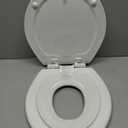 Mayfair NextStep2 Toilet Seat with Built-In Potty Training Seat, Slow-Close, Removable that will Never Loosen, Round, White