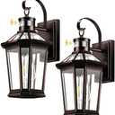 VIANIS Motion Sensor Outdoor Lights, 2 Packs Oil Rubbed Bronze Dusk to Dawn Outdoor Wall Lights Exterior, 100% Anti-Rust Aluminum Front Porch Wall Lantern, Modern Outdoor Wall Sconce for House, E26