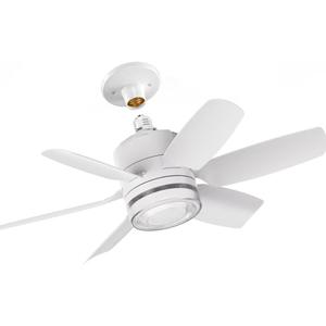 Fan with ceiling light and remote control, no wiring required, 6 speed settings, suitable for indoor and kitchen use