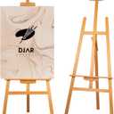DJAR Solid Beechwood Art Easel for Painting, Folding Floor Easel Stand for Drawing, Wedding Sign and Poster, Ajustable Wooden Easel for Artist and Beginner, Hold Canvas up to 41.7"