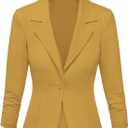 Hybrid & Company Women's Lightweight Casual Work Office Stretch Ponte Cardigan Blazer Jacket Made in USA (2X)