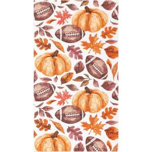 100Pcs Fall Football Pumpkin Disposable Paper Guest Napkins 3ply