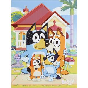 Bluey LED Wall Art for Kids,11.5 x 15.75 Inch Light-Up Canvas Dcor with Hanging Hooks, Battery Operated Night Light for Toddlers & Childrens Bedrooms or Playrooms