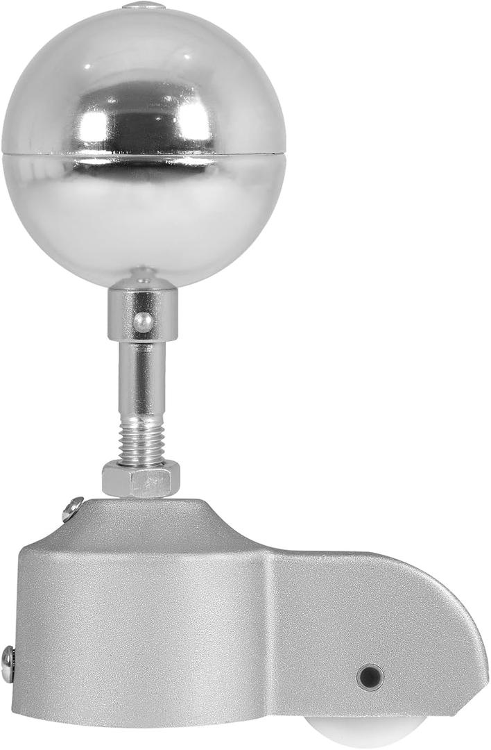 Flagpole Truck with Nylon Pulley and Aluminum Flagpole Ball Topper Ornament, Fit Standard USA Flag Poles of 1.6" to 2" Diameter, Fit for LED Pole Lights (Silver)