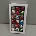 Amooca Christmas Colorful Glass Balls Decoration Festival Party Home Decors Holiday Xmas Tree Hanging Ornaments Set 18pc 1.6in Small Colorful Floral Printings