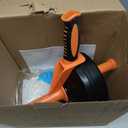 Drain Auger, Clog Remover with Drill Adapter, 25 Feet Flexible Plumbing Snake Use Manually or Powered for Kitchen, Bathroom and Shower Sink, Comes with Gloves (orange)