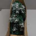 CCINEE Table Top Artificial Christmas Tree, 2 Ft Small Mini Green Xmas Tree with Flocking Snow Frost and Wooden Stand for Porch Coffee Table Centerpiece Arrangements Home Office Holiday Decor