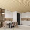 Art3d 6-Pack Slat Design 3D Wall Panels for Interior Wall Decor, 2x4 FT PVC Decorative Drop Ceiling Tiles - Oak, 24 x 48in.