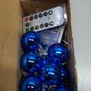 33ct Christmas Ball Ornaments with Lights, Christmas Decorations 8.2 Ft 100 LEDs Globe Ball Lights Outdoor Indoor for Tree urn Filler Flower Nursery Party Garden Yard Gazebo Decor (Red Green&White)