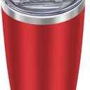 WETOWETO 20oz Tumbler, Stainless Steel Vacuum Insulated Water Coffee Tumbler Cup, Double Wall Powder Coated Leak-proof Travel Mug (Red, 1 Pack)