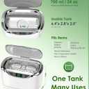 Ultrasonic Jewelry Cleaner, 24oz (700ml) Ultrasonic Cleaner with 48kHz High-Frequency, 5 Cleaning Modes, 304 Stainless Steel Tank, for Jewelry, Eyeglasses, Dentures, Coins, Watch Bands, Ring