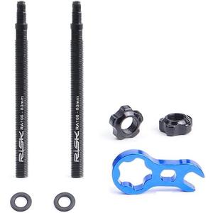 Pack of 2 pcs Bike Bicycle Tubeless Presta Valve Extender Extension with Core Wrench, 45mm 80mm (removable-80mm)